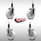 Service Caster 5'' SS Nylon Wheel Swivel 1'' Expanding Stem Caster Set 2 Brakes, 4PK SCC-SSEX20S514-NYS-2-TLB-2-1 - alternate 4